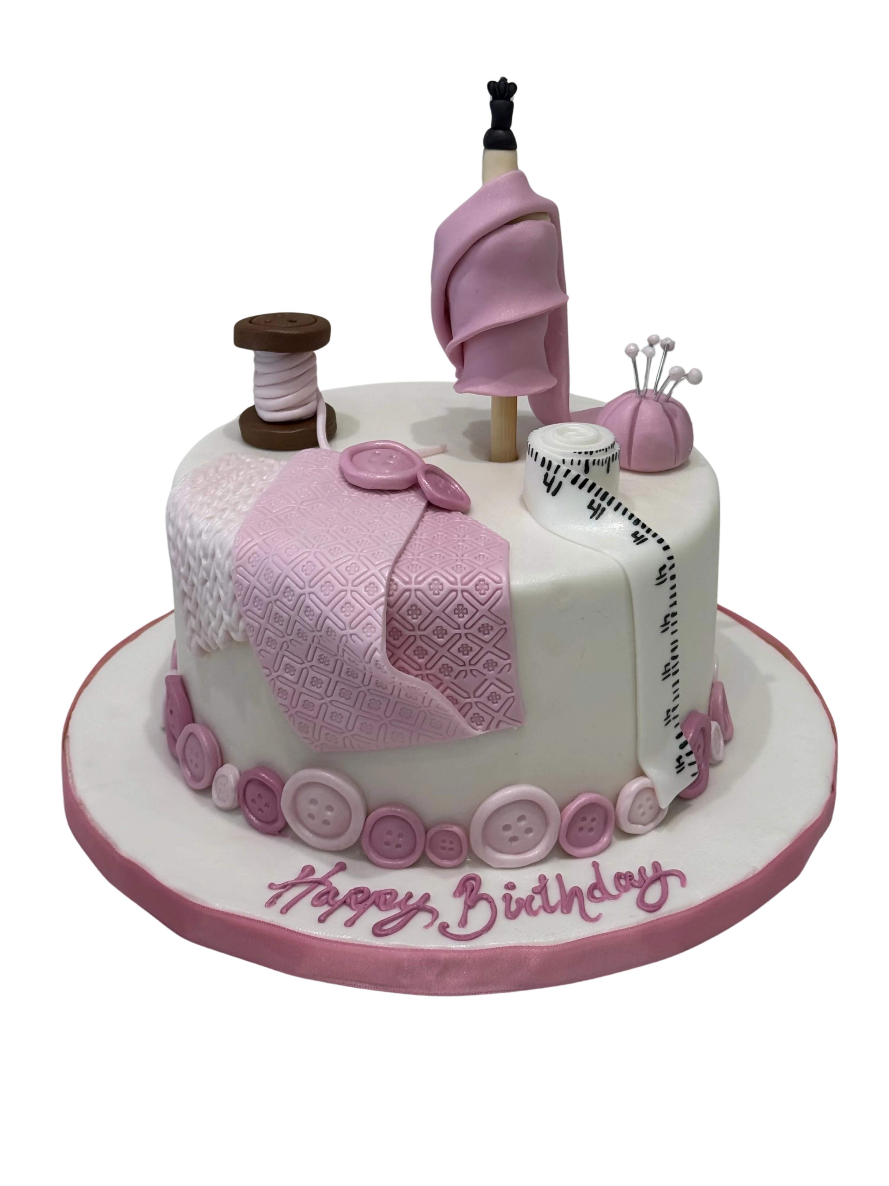 Stitched with Love Fondant Cake
