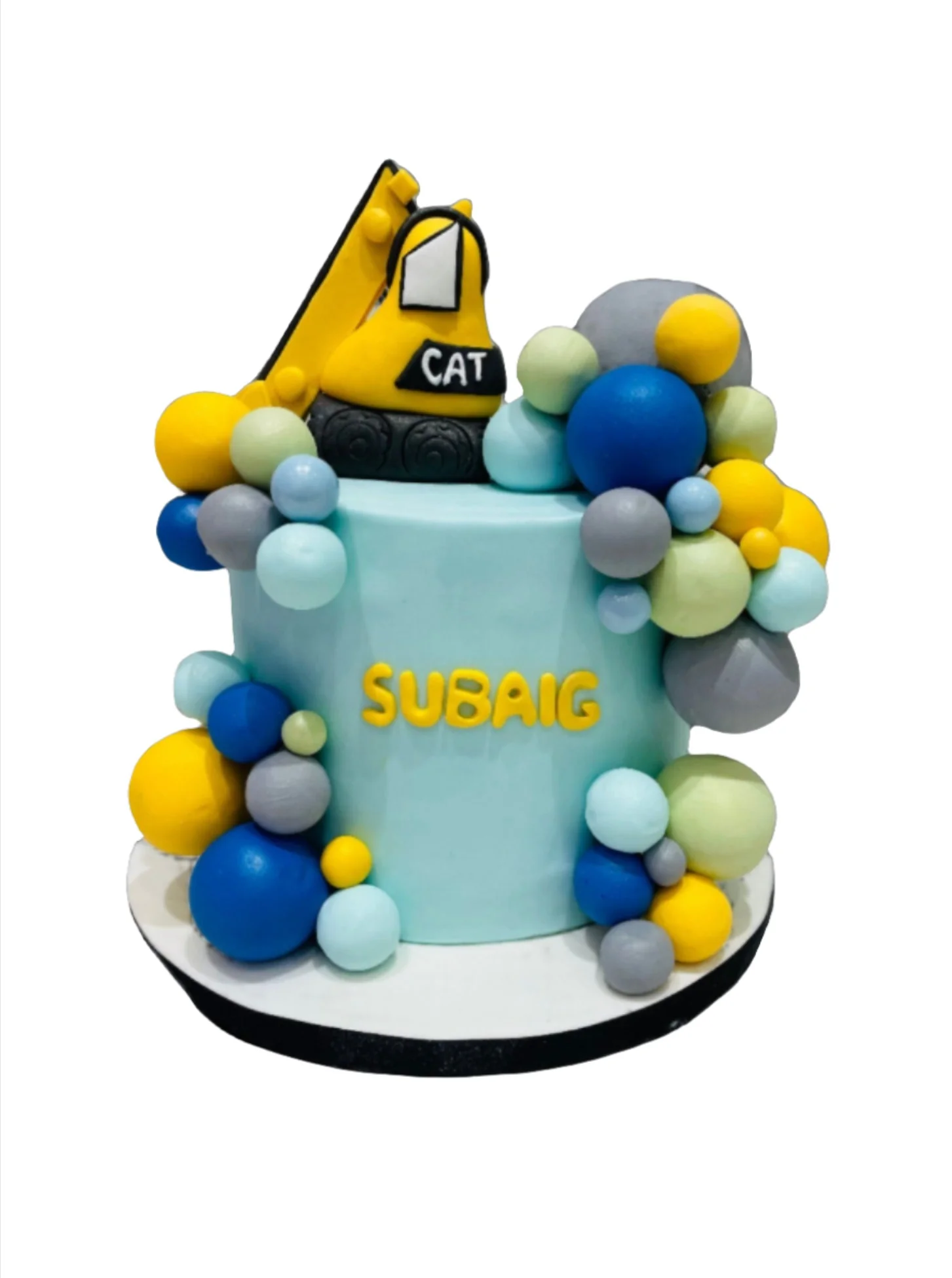 Subaig Construction Fondant Cake