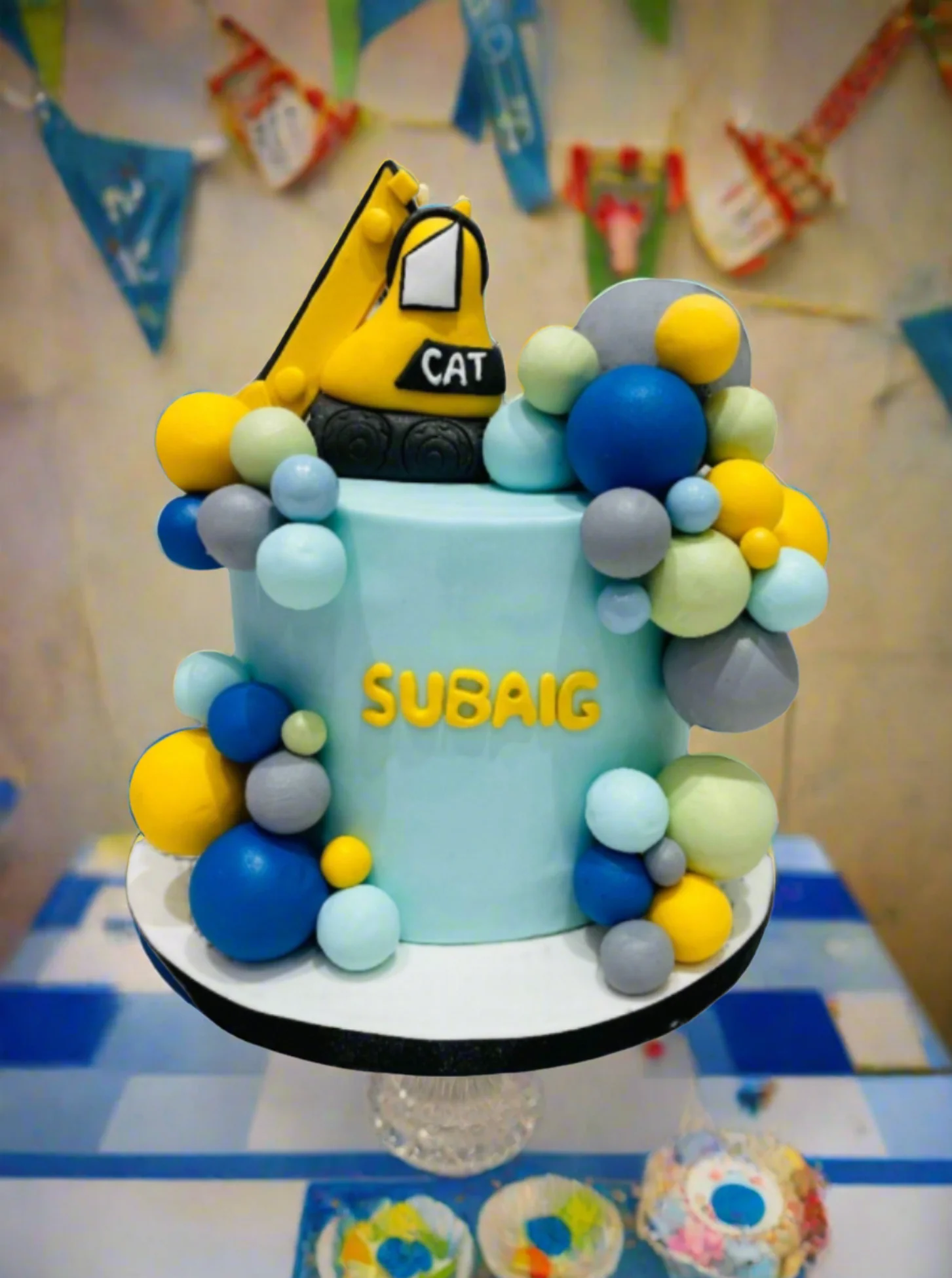 Subaig Construction Fondant Cake - Image 2