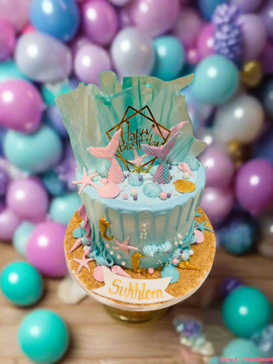 Sukhleen Mermaid Birthday Cake - Image 3