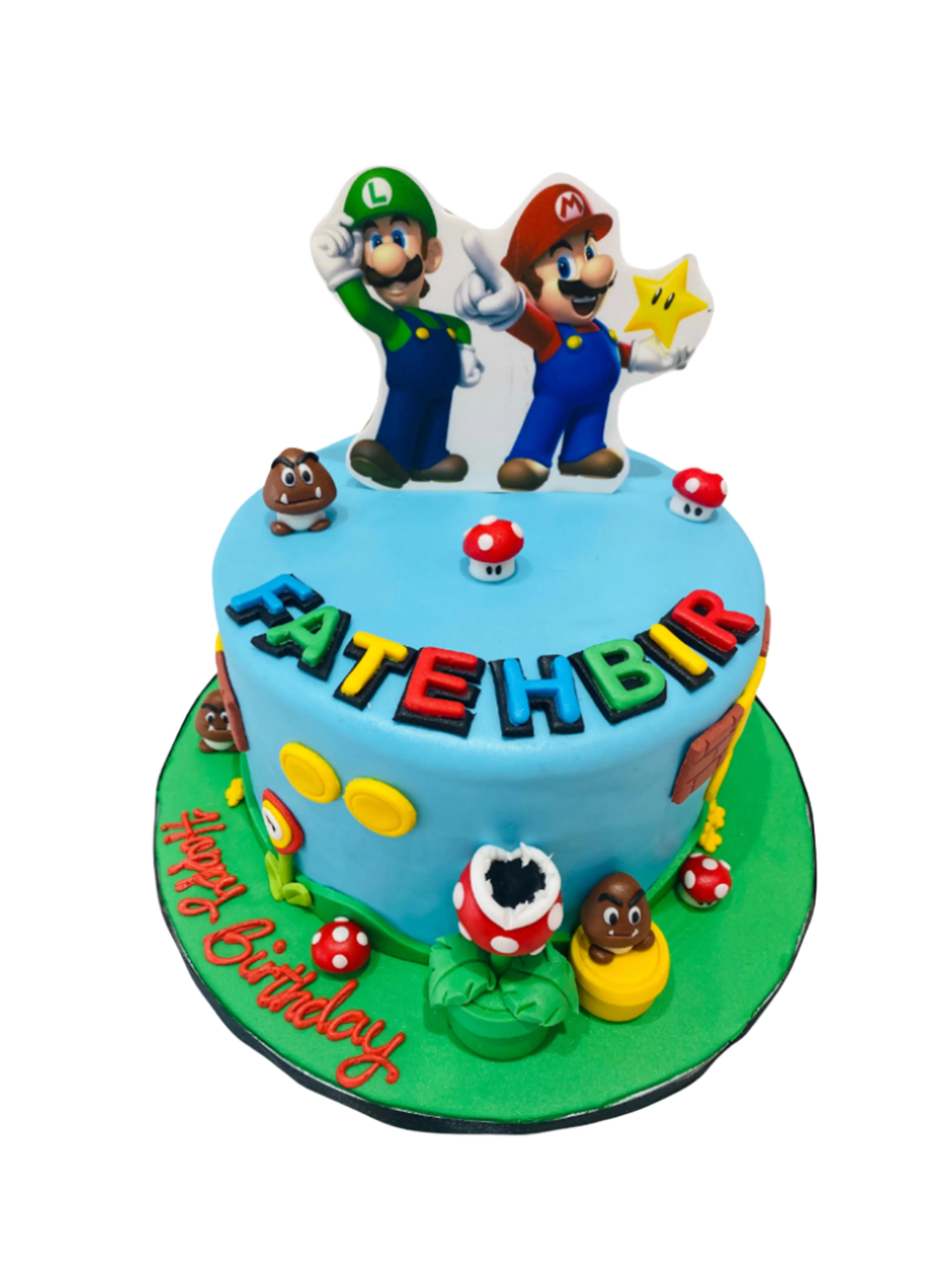 Super Mario Fondant Cake