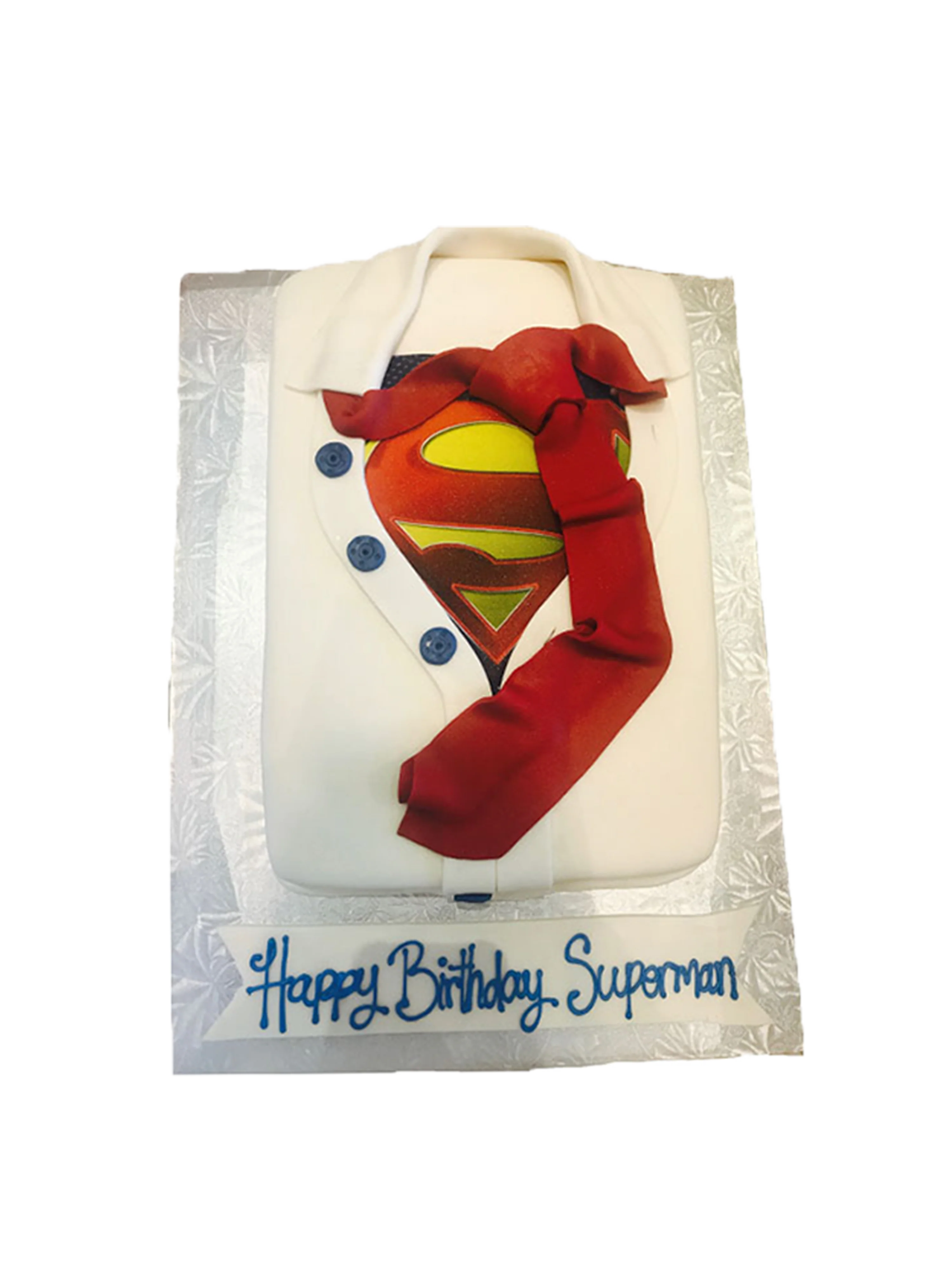Superman Shirt Cake