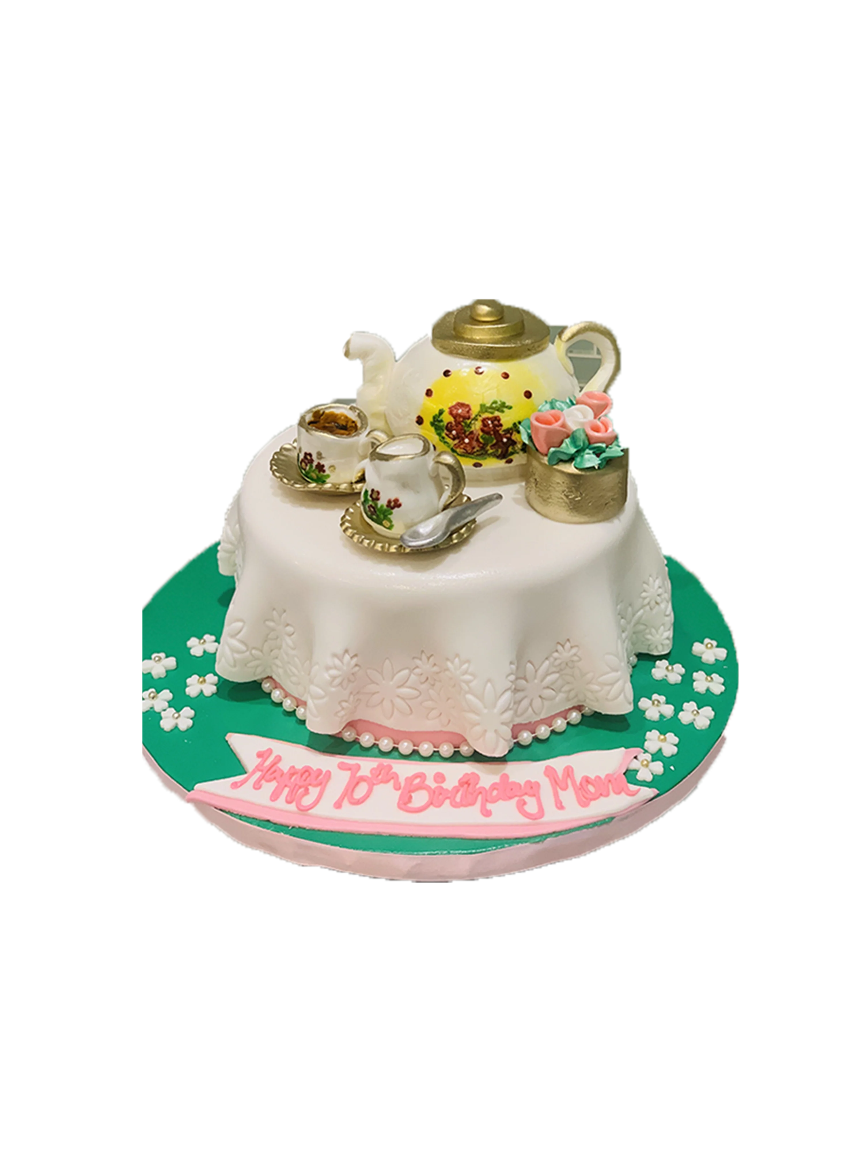 Tea Party Fondant Birthday Cake
