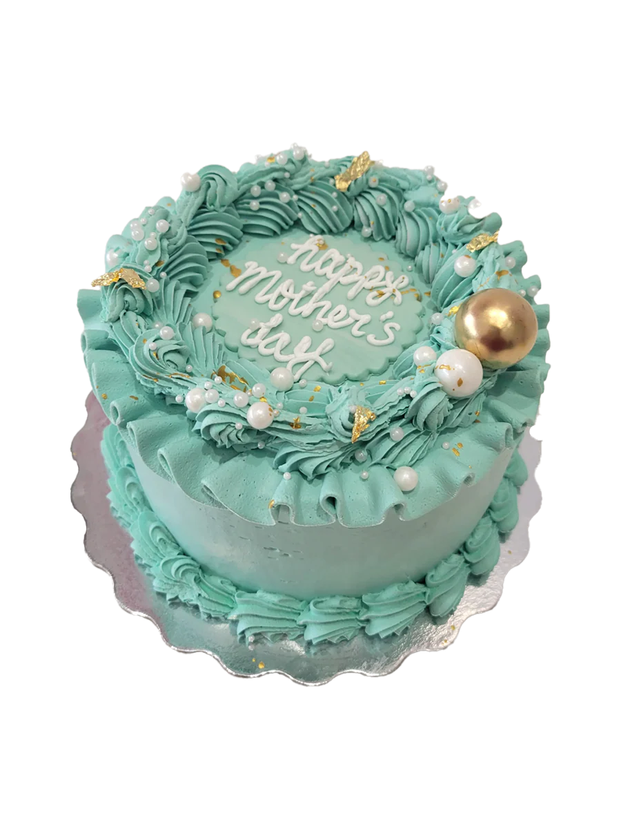 Teal Mother's Day Cake