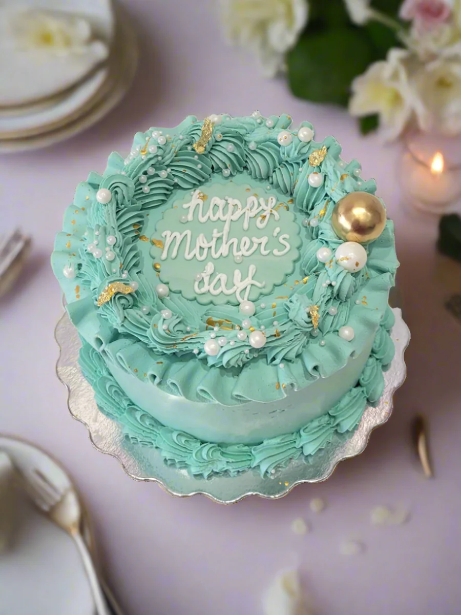 Teal Mother's Day Cake - Image 8