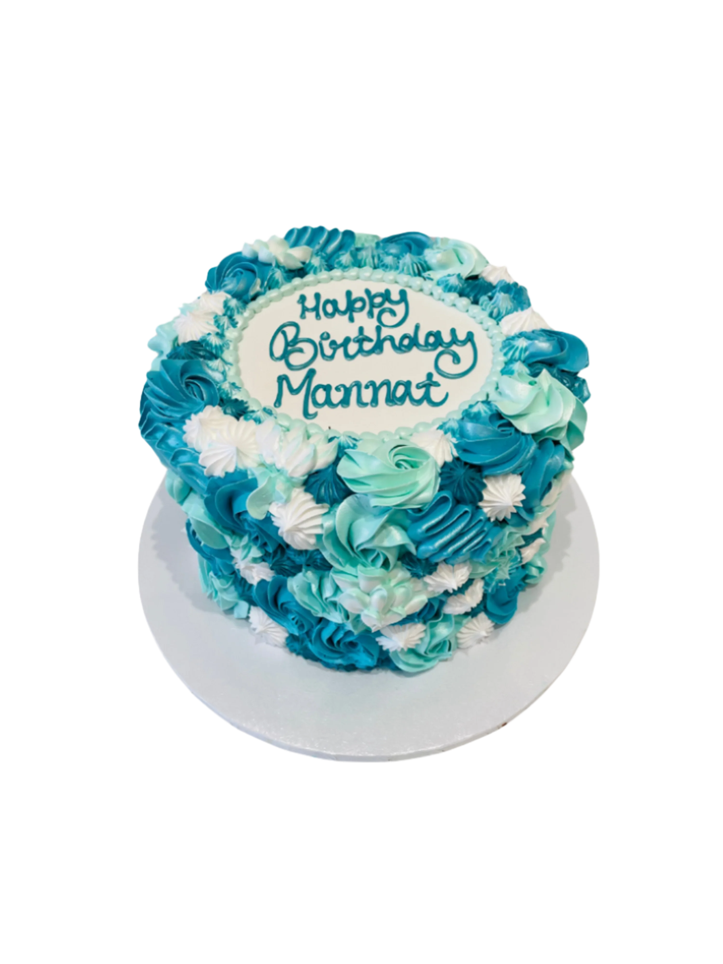 Teal Rosette Cake