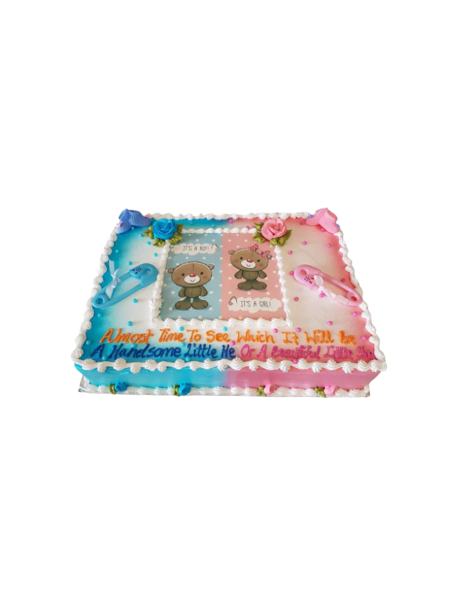 Teddy Baby Shower Cake