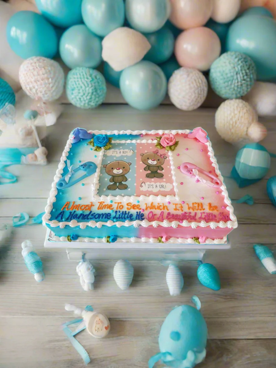 Teddy Baby Shower Cake - Image 4