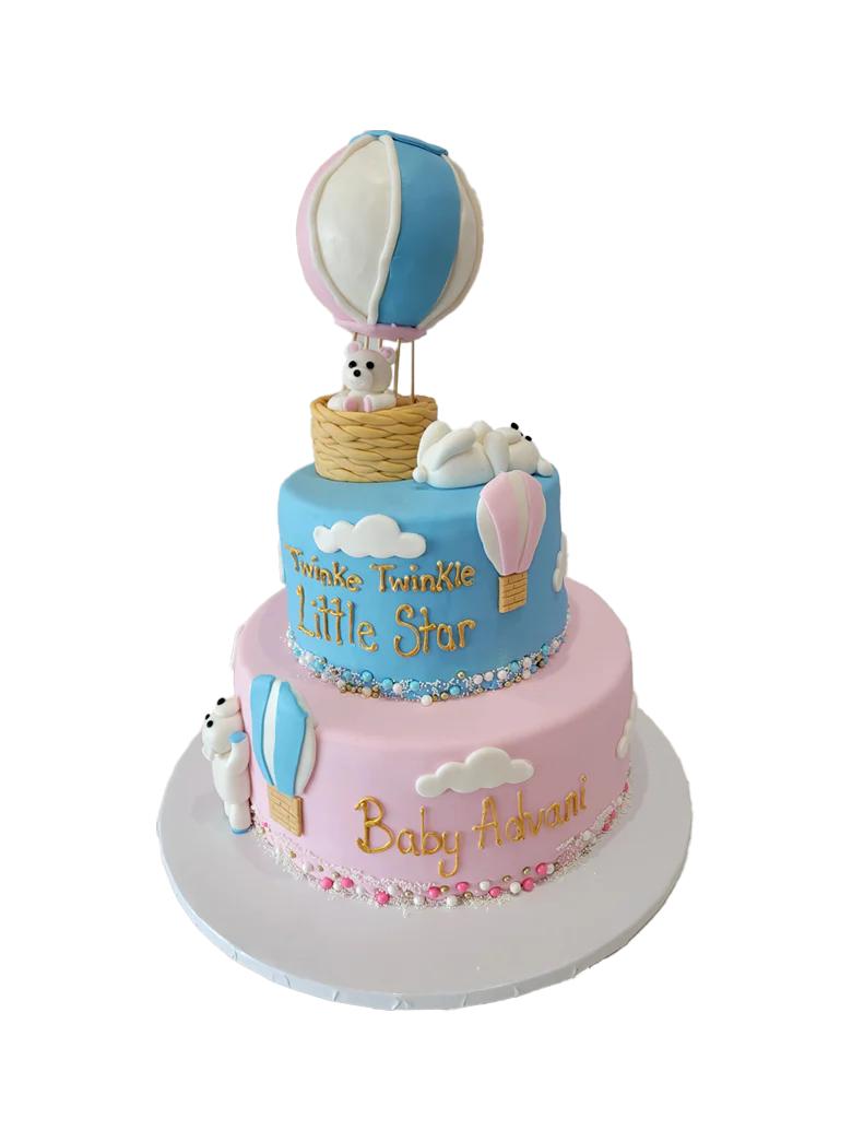 Teddy Bear Hot Air Balloon Fondant Cake - Image 5