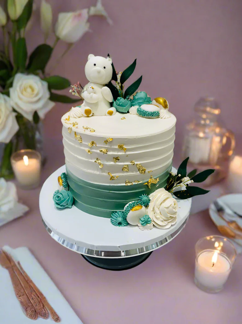 Teddy Cream Birthday Cake - Image 2