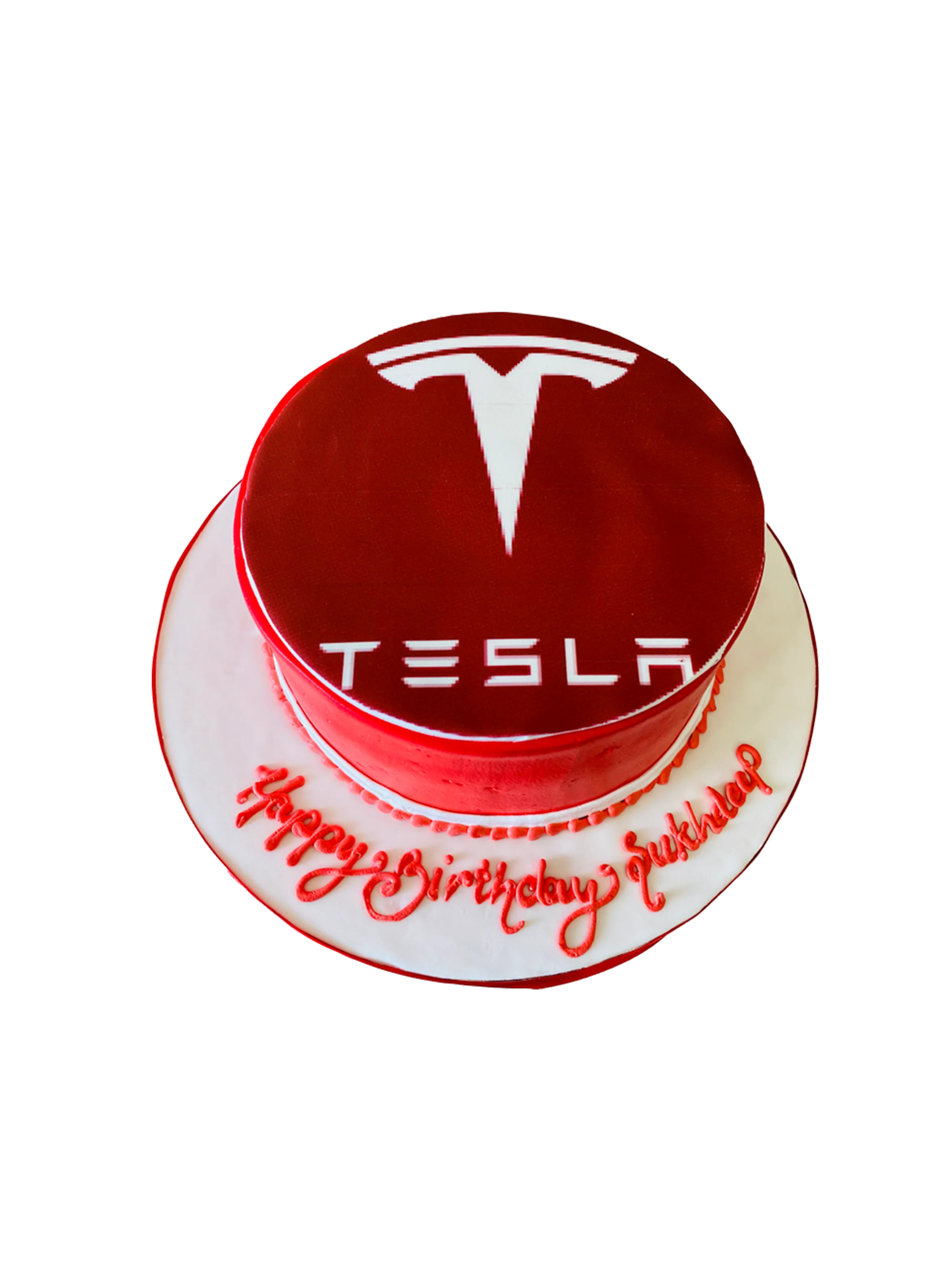 Tesla Photo Birthday Cake
