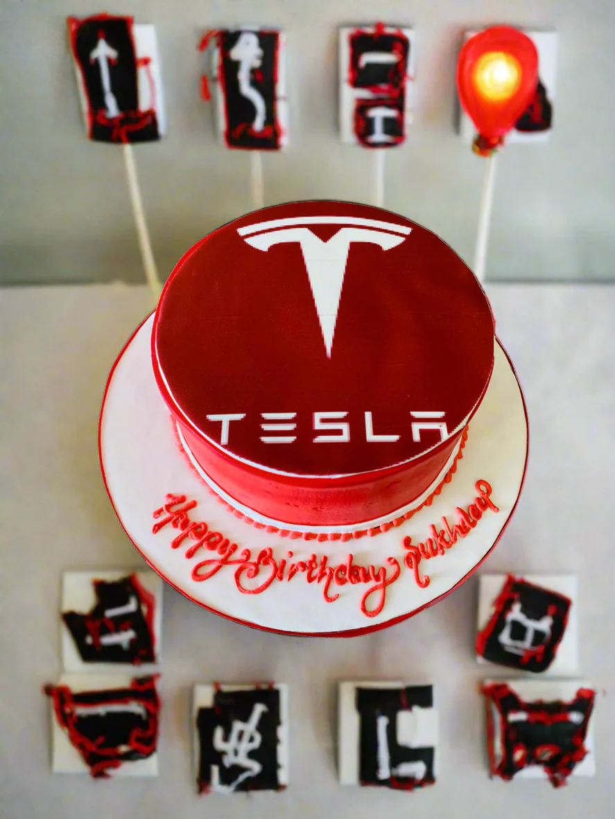 Tesla Photo Birthday Cake - Image 2