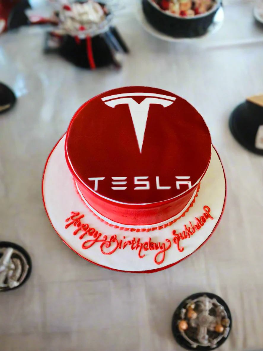 Tesla Photo Birthday Cake - Image 3