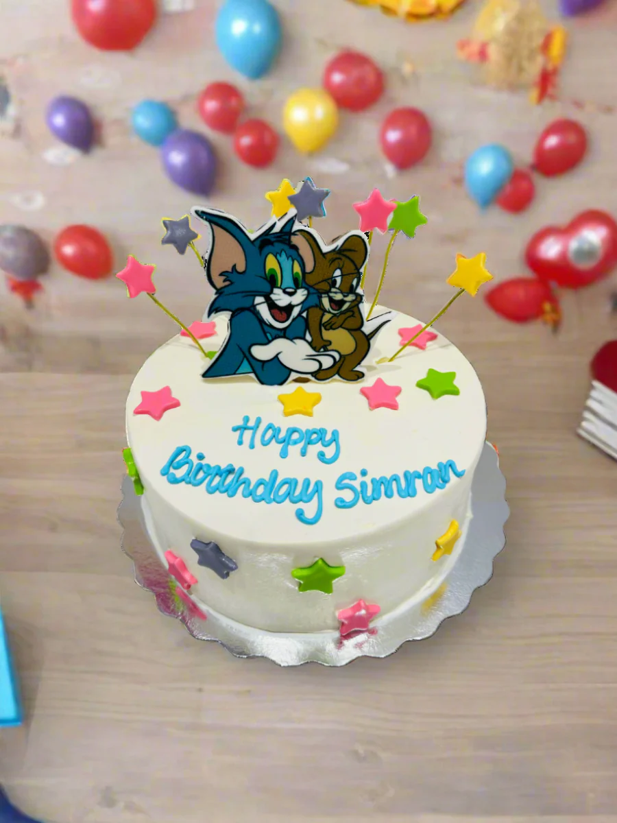 Tom & Jerry Cream Birthday Cake - Image 5