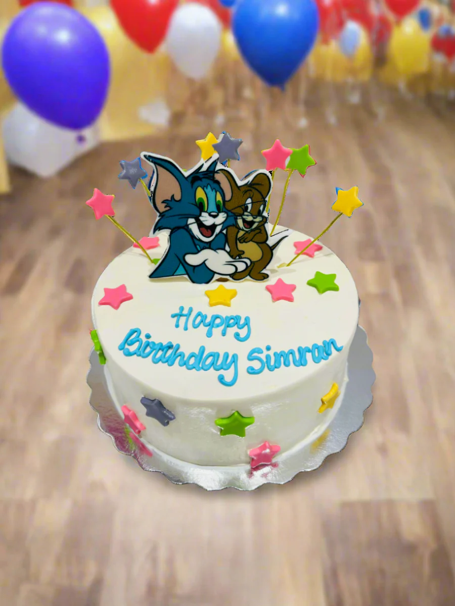 Tom & Jerry Cream Birthday Cake - Image 6