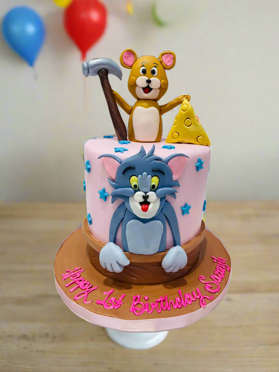 Tom & Jerry Fondant Cake - Image 2