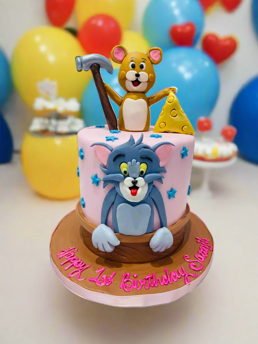 Tom & Jerry Fondant Cake - Image 3