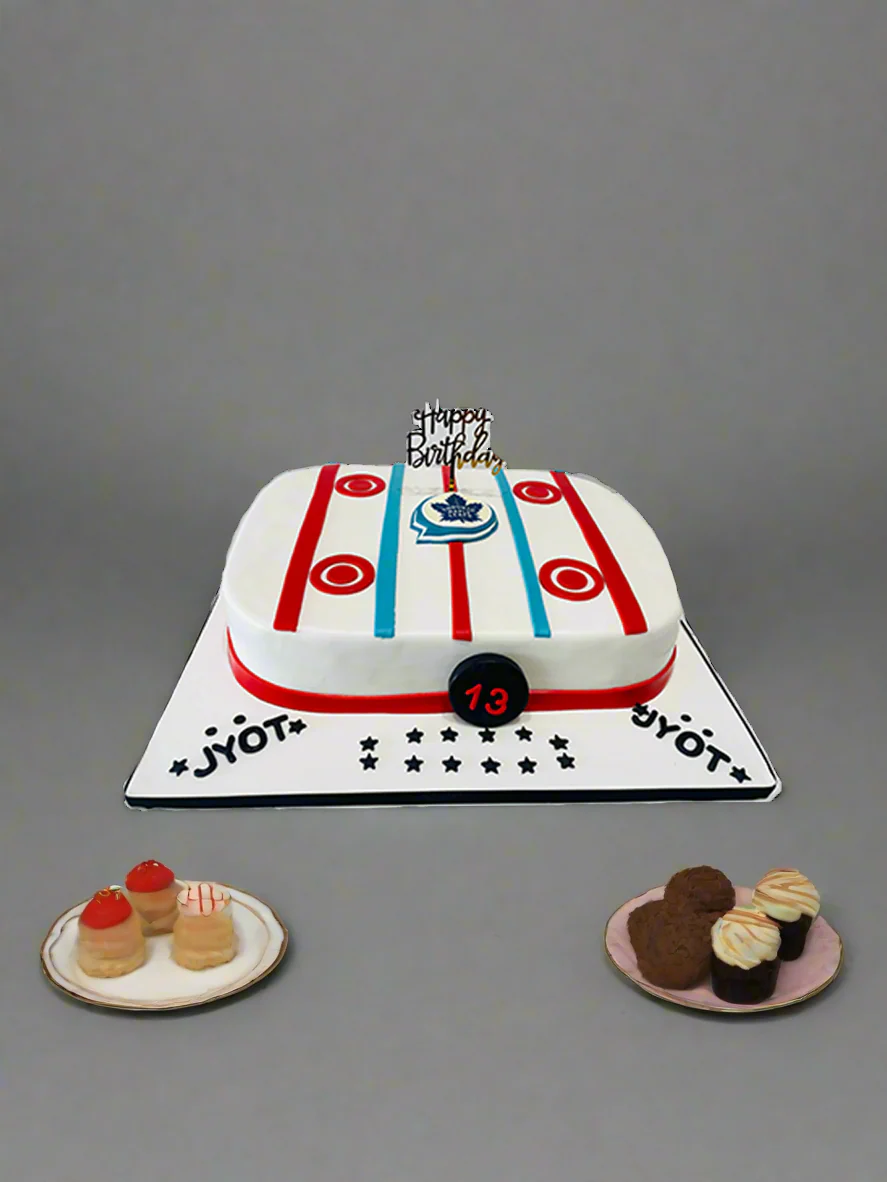 Toronto Maple Leaf Fondant Cake - Image 3