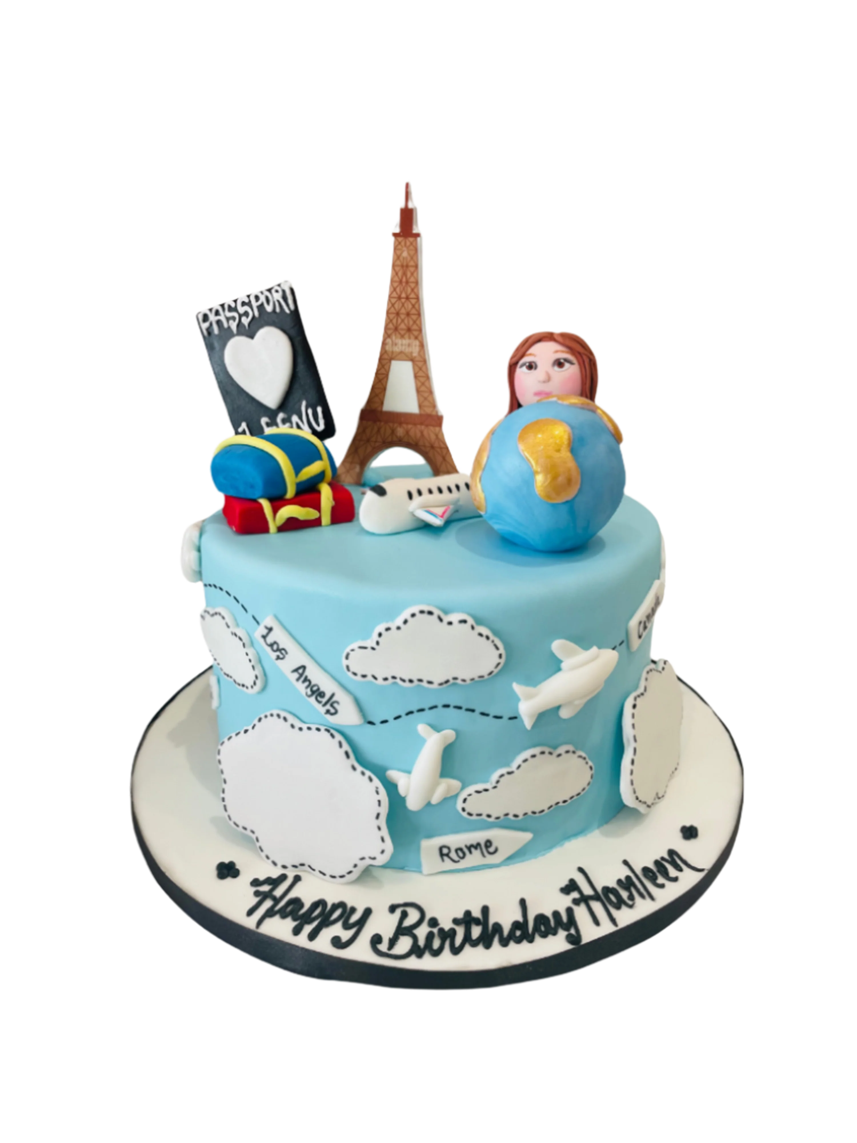 Travel Freak Fondant Cake
