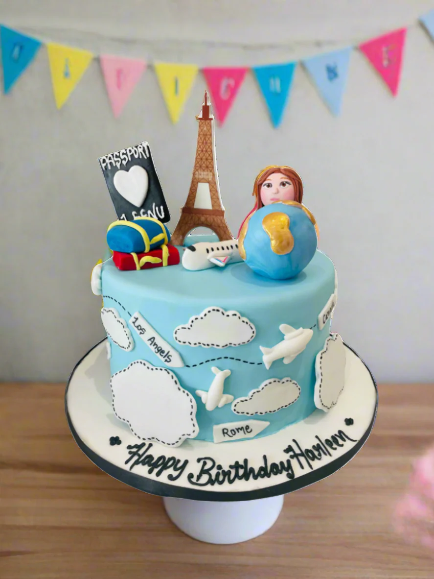 Travel Freak Fondant Cake - Image 2