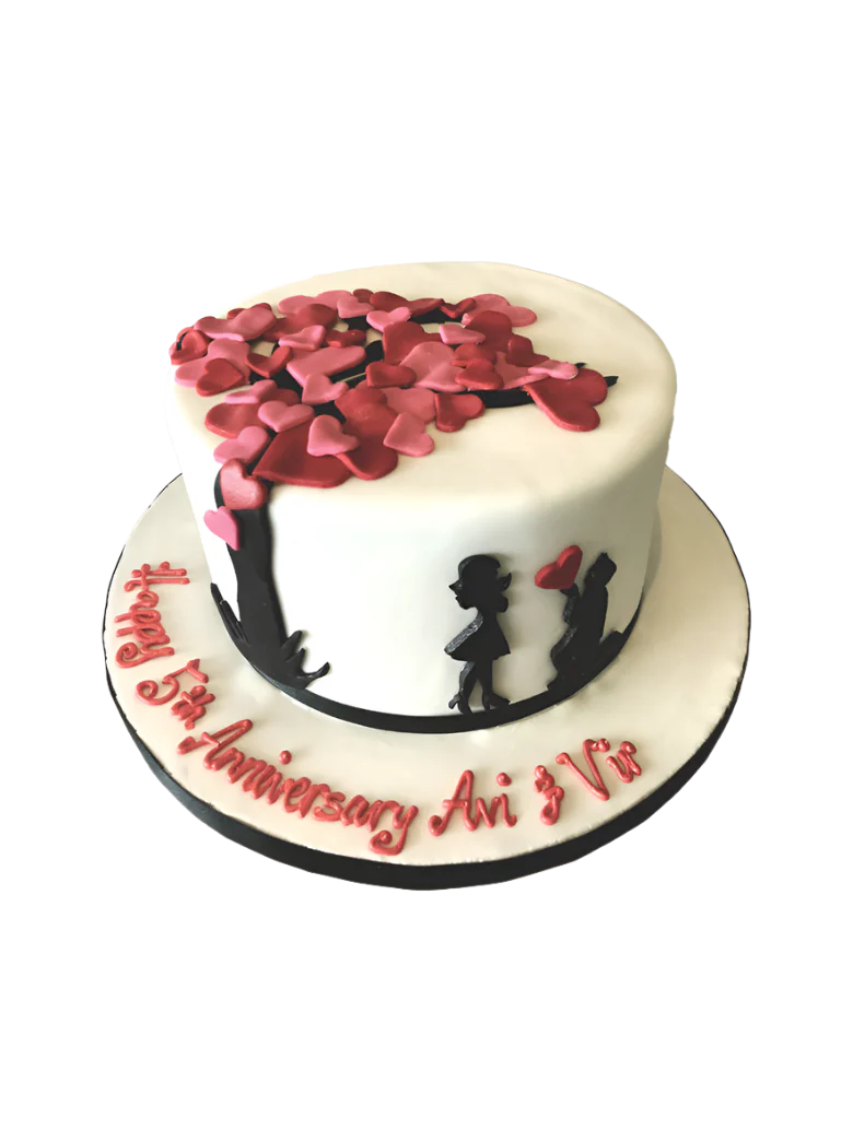 Tree Of Hearts Fondant Cake