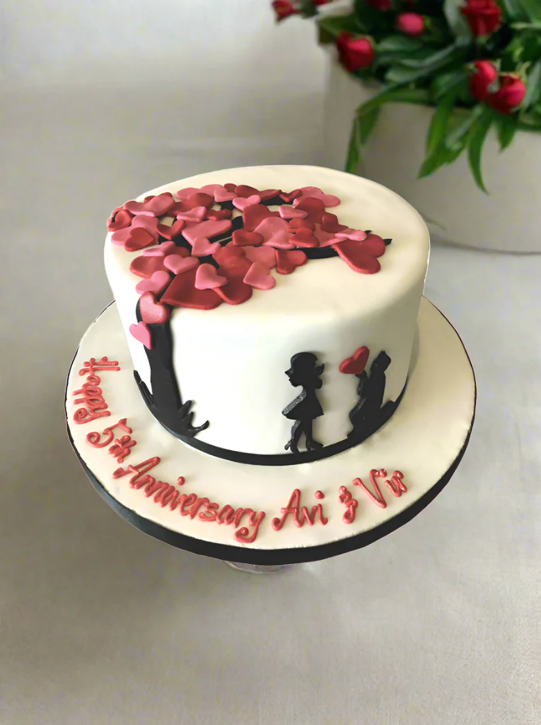 Tree Of Hearts Fondant Cake - Image 4