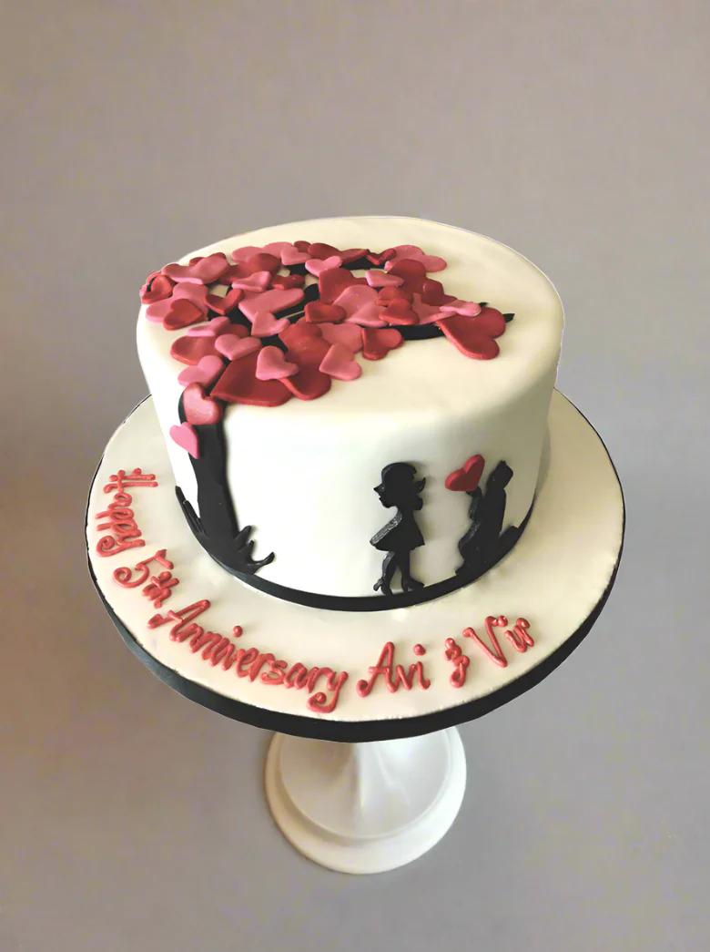 Tree Of Hearts Fondant Cake - Image 5
