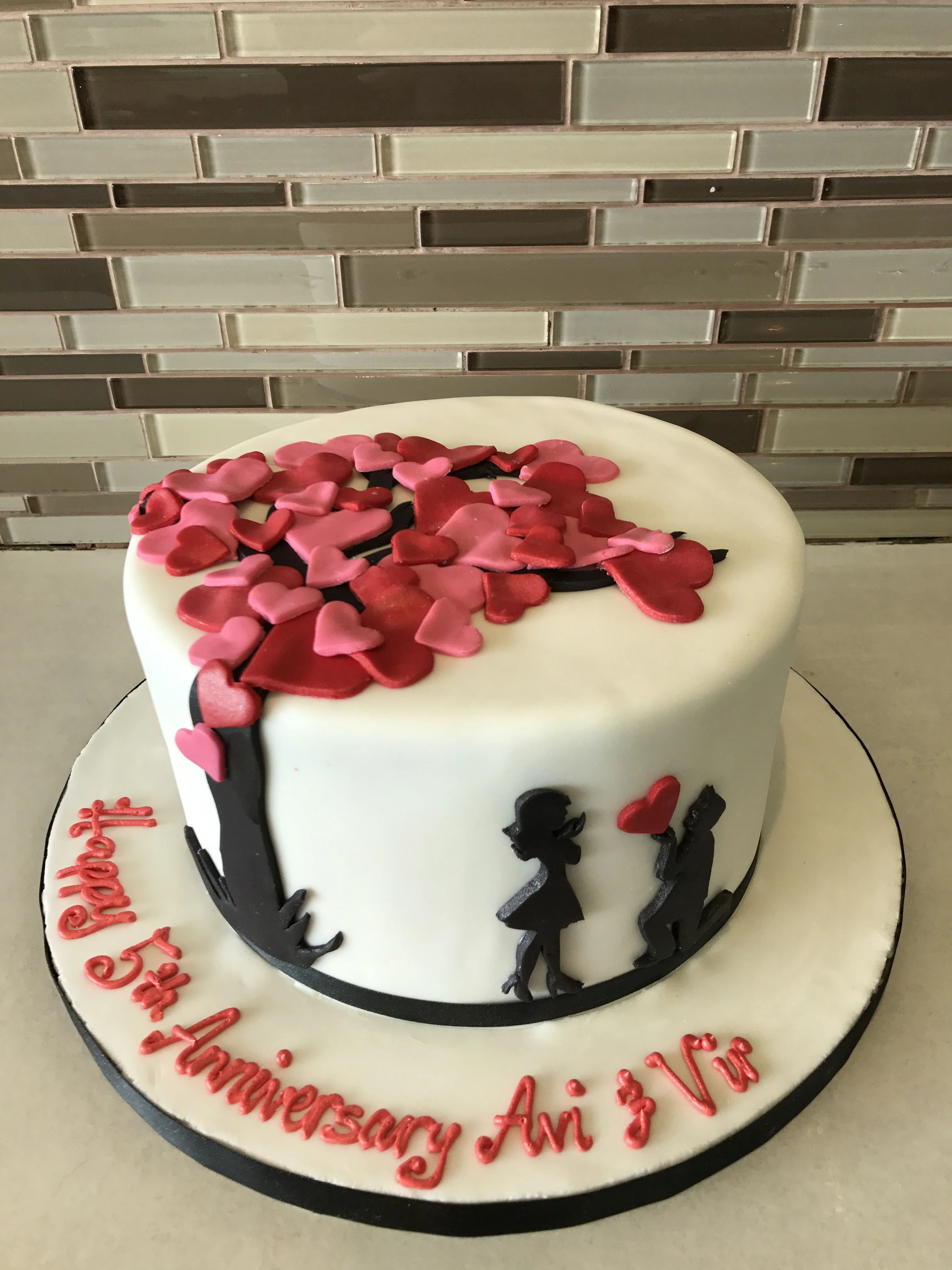 Tree Of Hearts Fondant Cake - Image 6