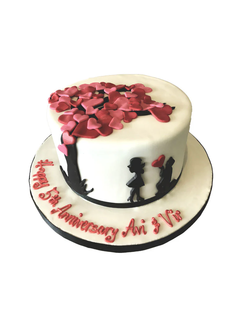 Tree Of Hearts Fondant Cake - Image 7