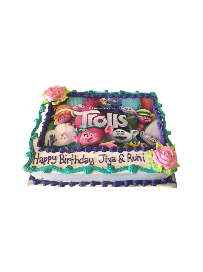 Trolls Photo Cake
