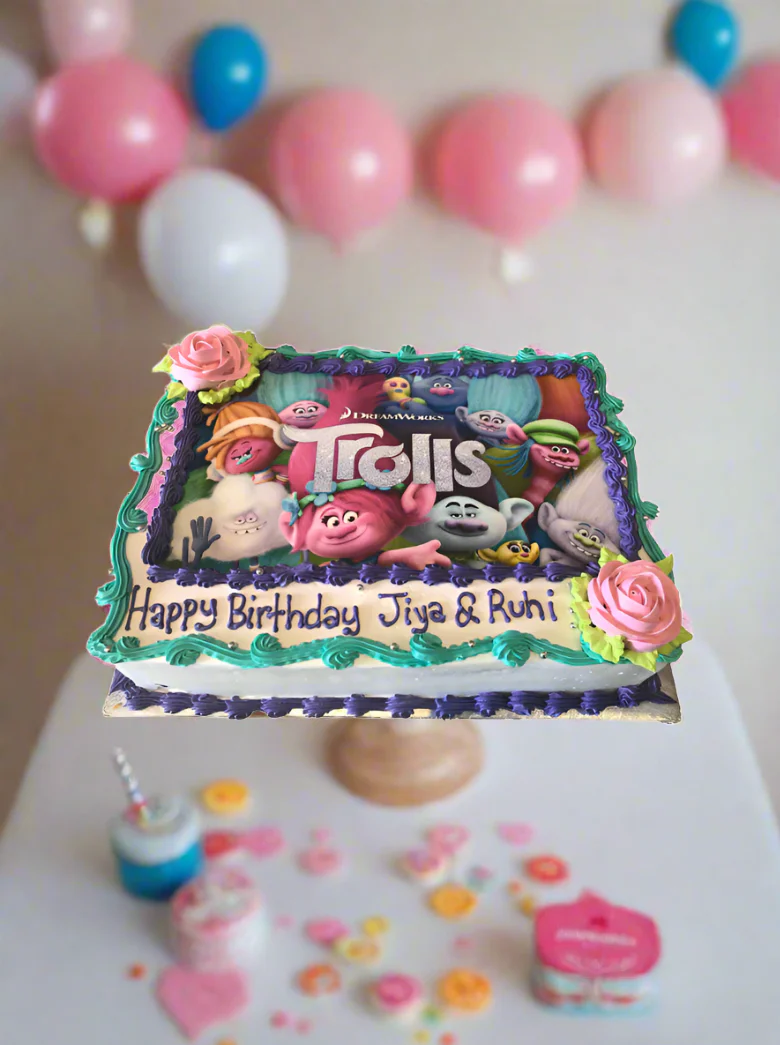 Trolls Photo Cake - Image 3