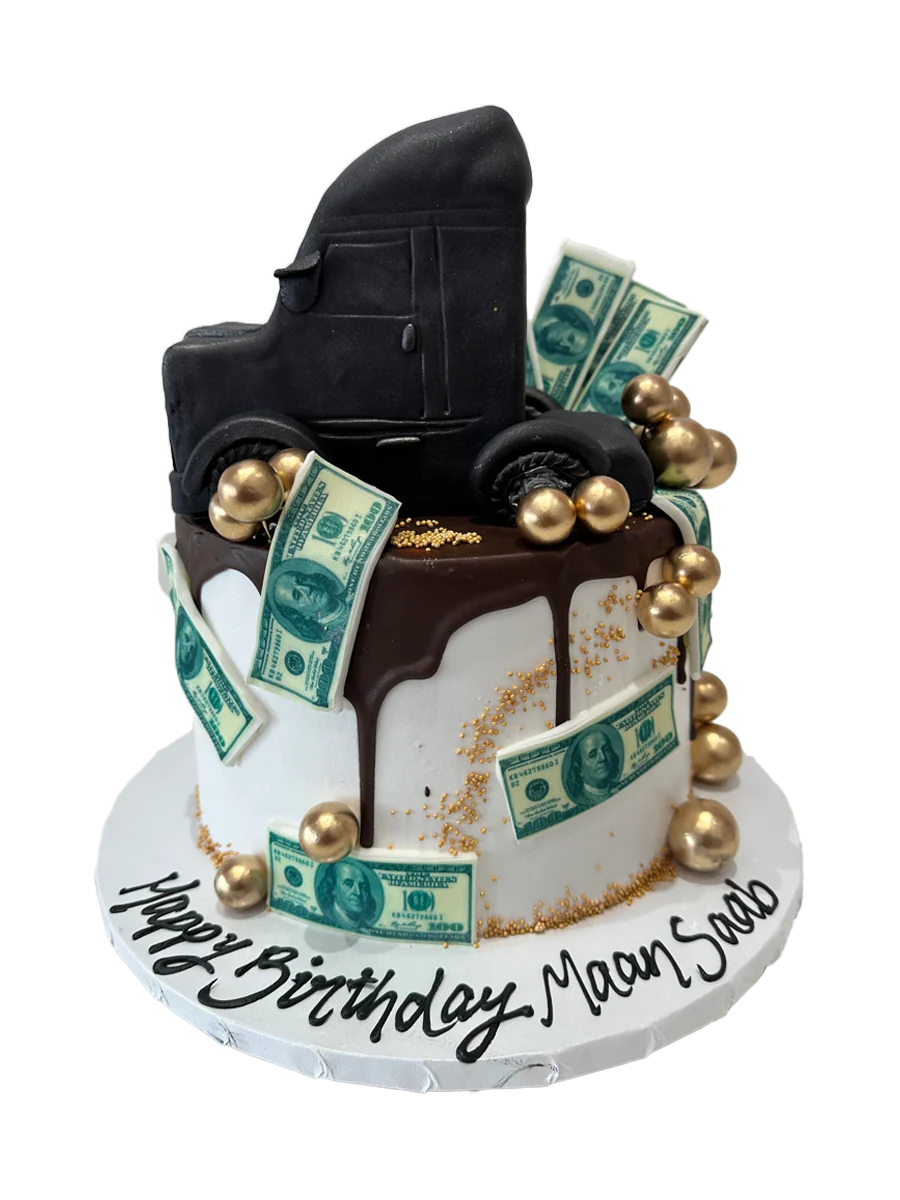 Truck & Dollar Cream Cake