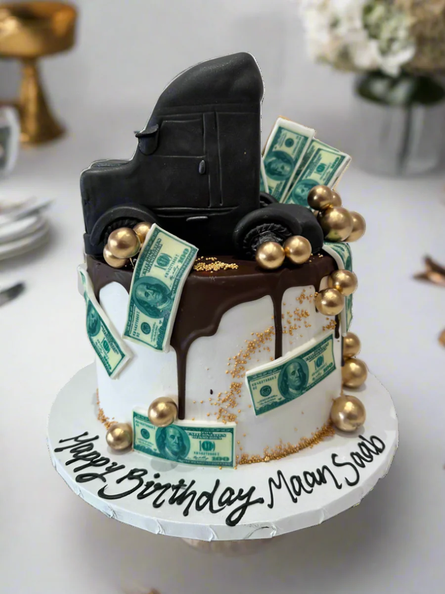 Truck & Dollar Cream Cake - Image 3