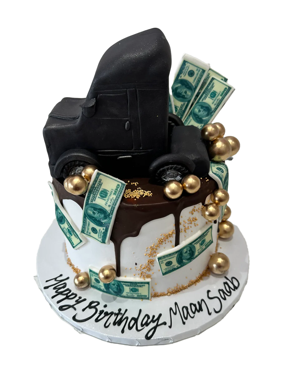 Truck & Dollar Cream Cake - Image 4