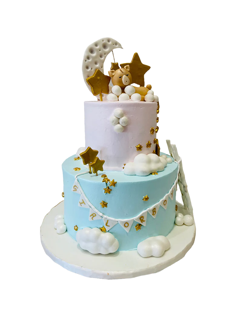 Twinkle Twinkle Little Star Theme Tiered Cake