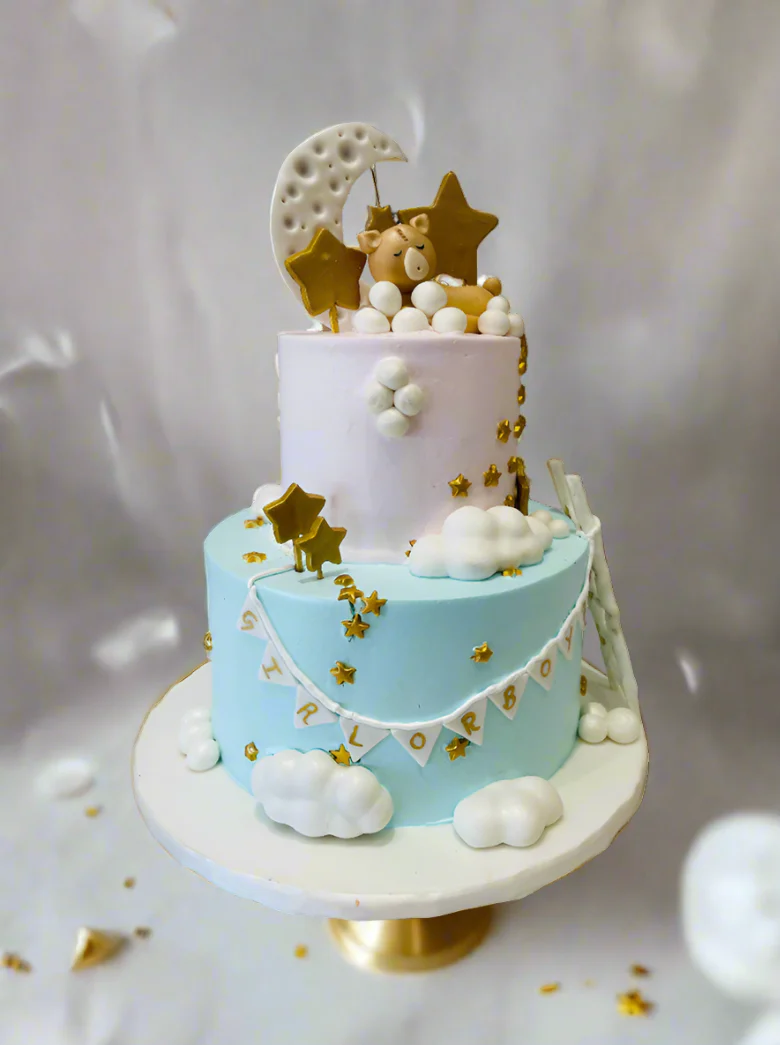 Twinkle Twinkle Little Star Theme Tiered Cake - Image 3