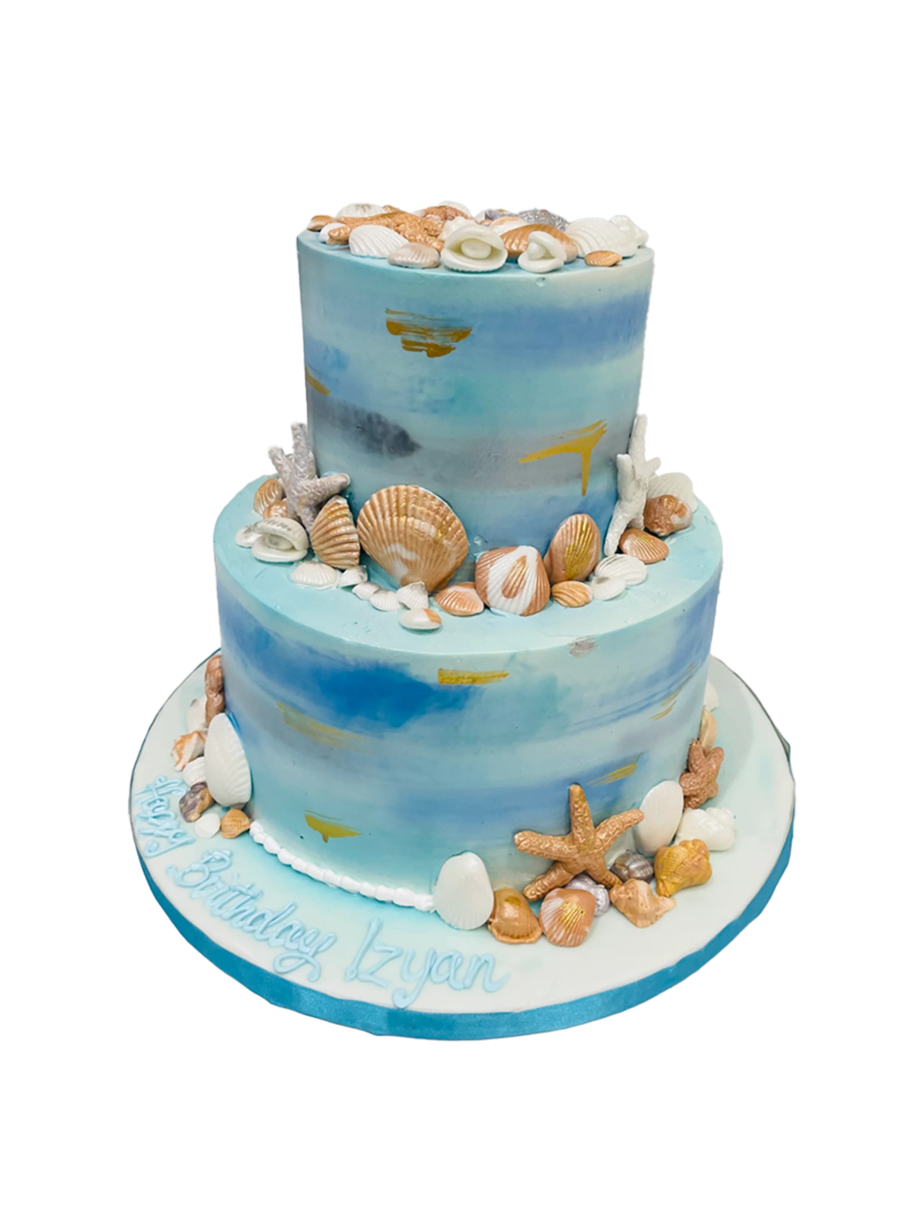 Underwater Tiered Cream Cake