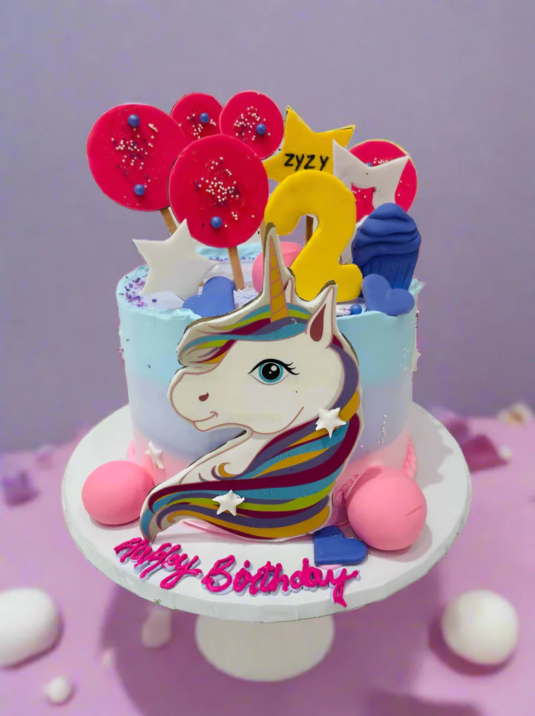 Unicorn Fantasy Cream Cake - Image 2