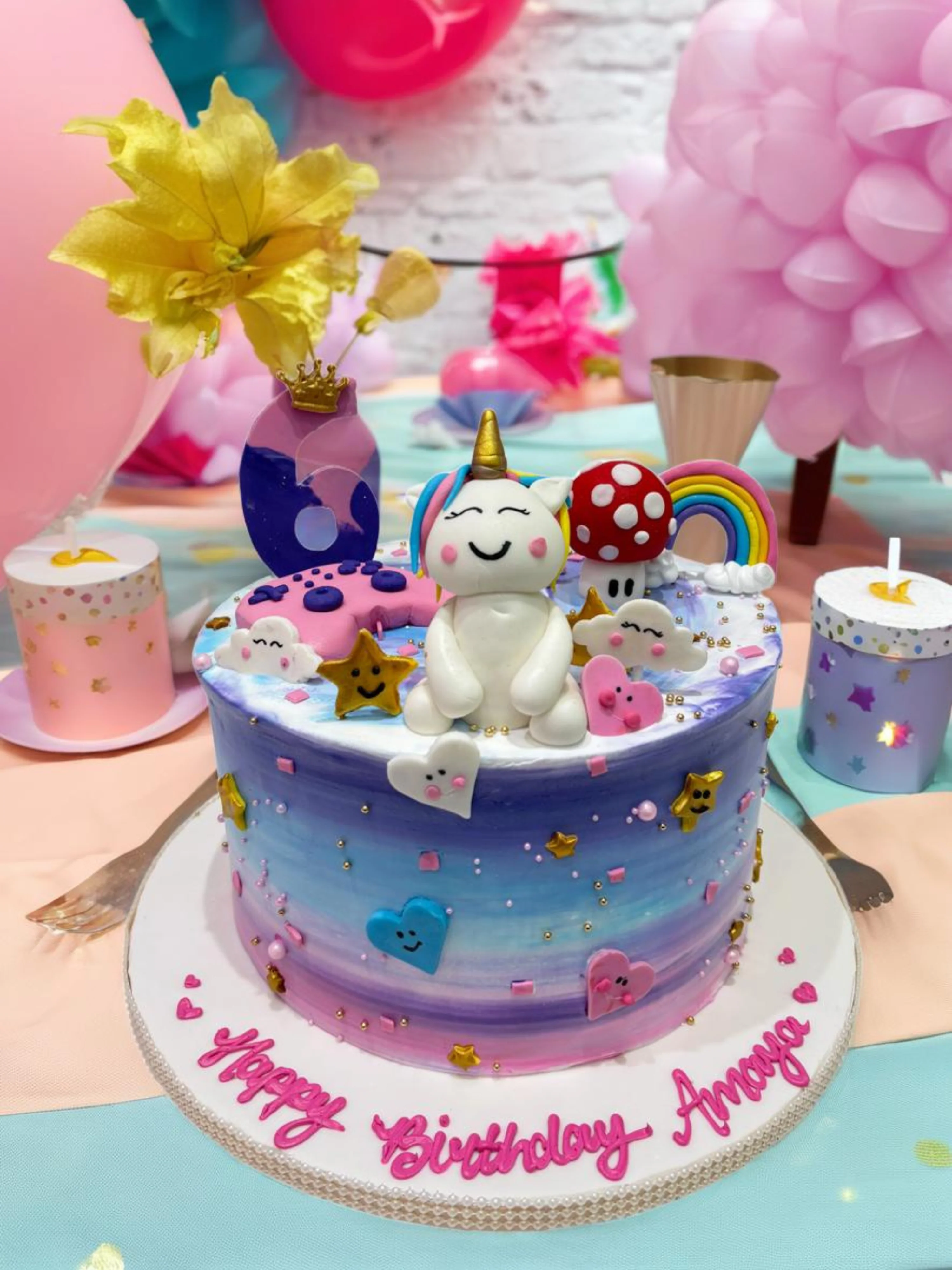 Unicorn Gamer Cream Cake - Image 4