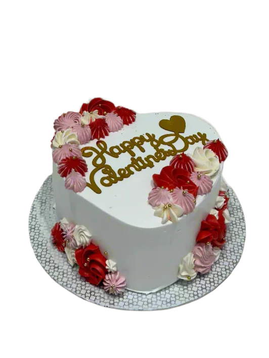 Valentine Heart Cream Cake