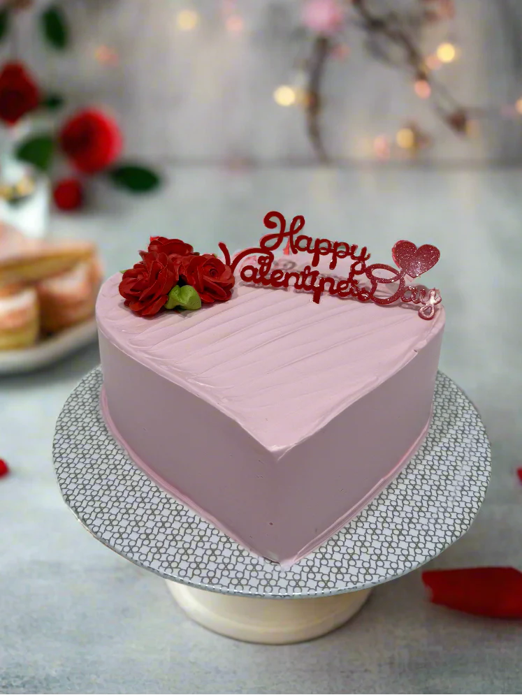 Valentine Heart Cream Cake - Image 2