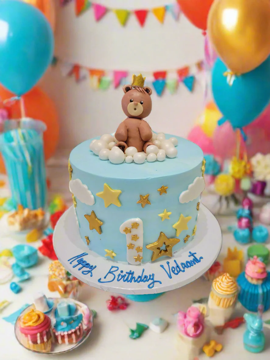 Vedaant Teddy Birthday Cake - Image 3