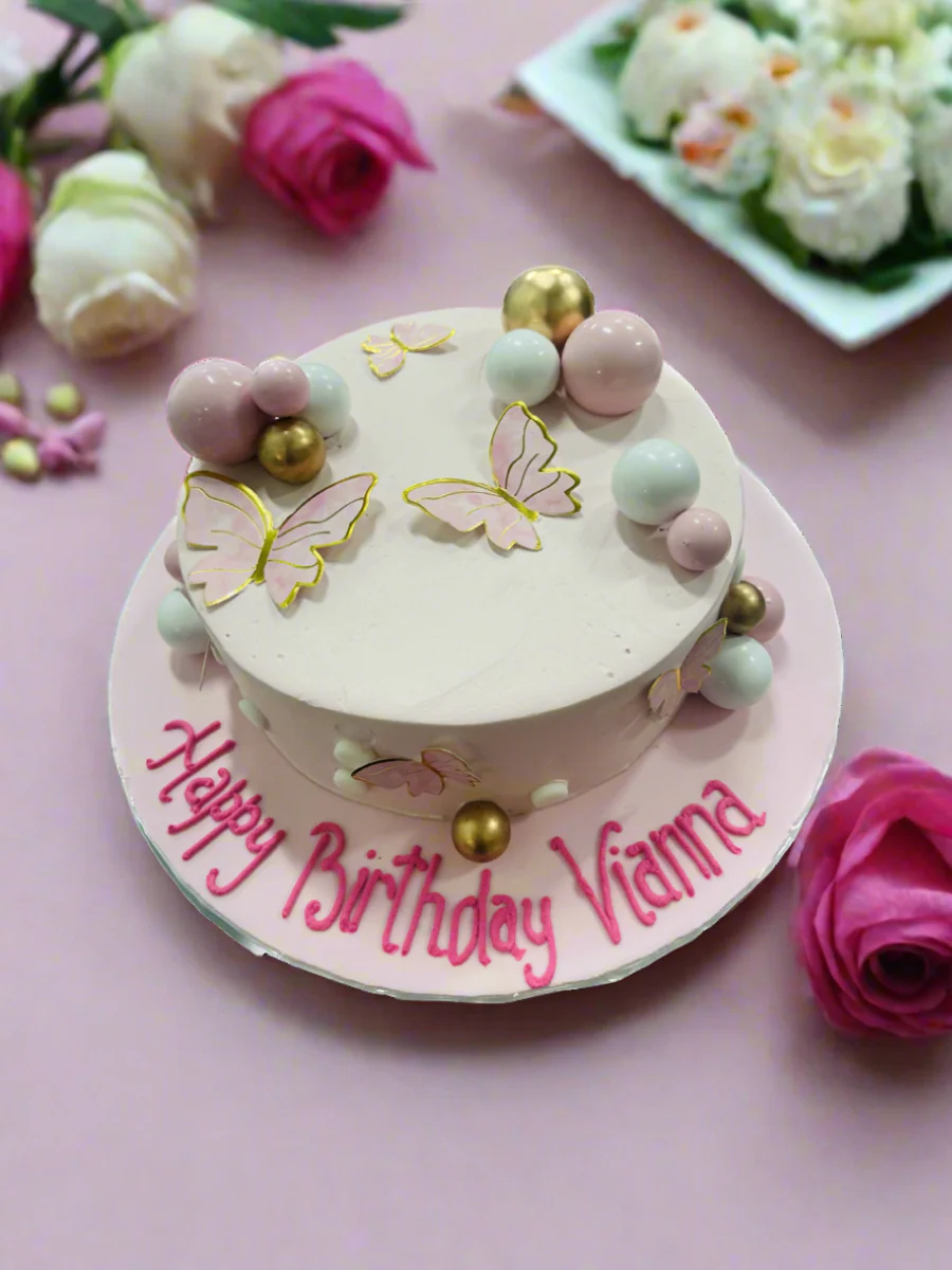 Vianna Pink Butterfly Cake - Image 2