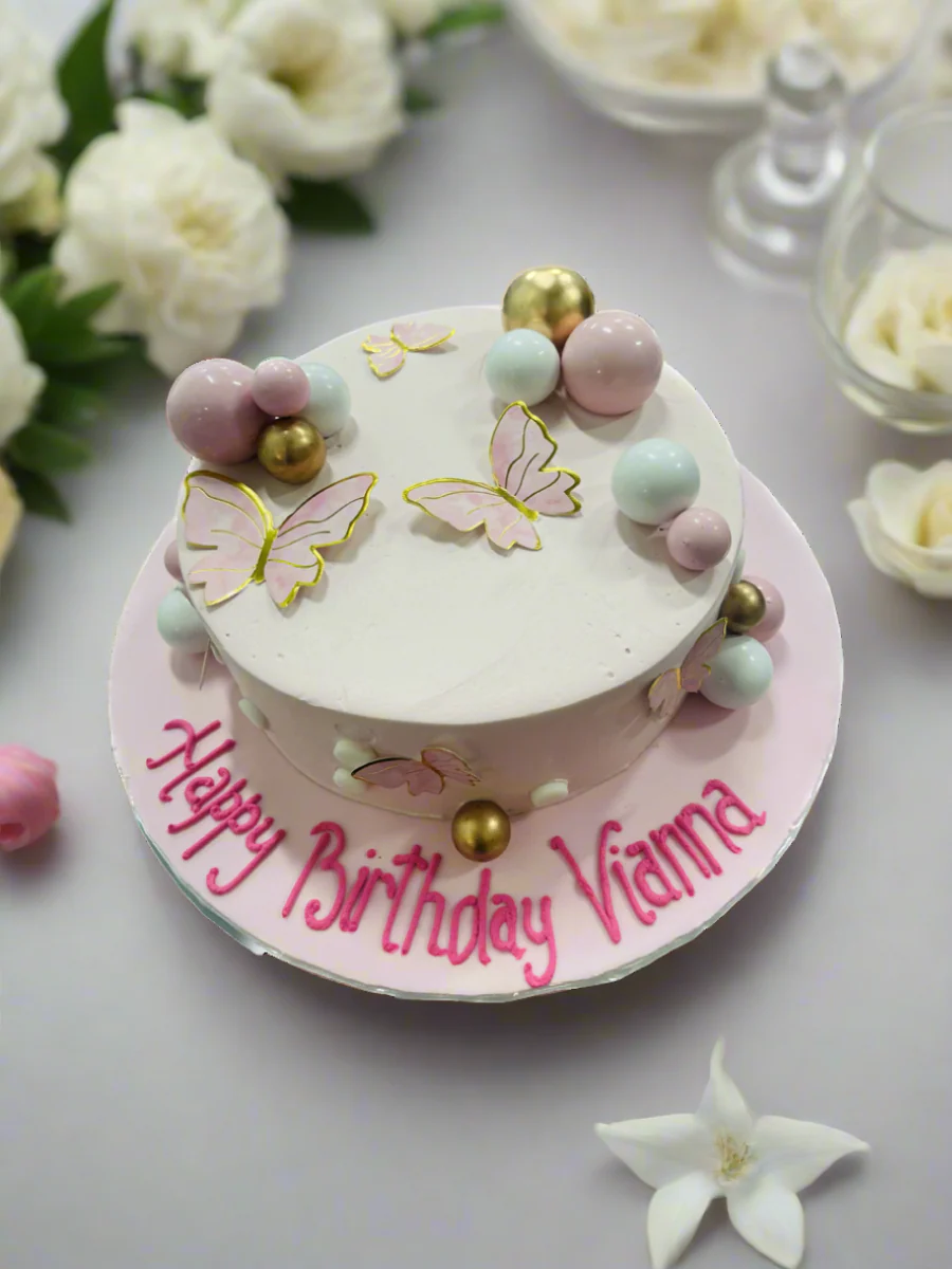 Vianna Pink Butterfly Cake - Image 3