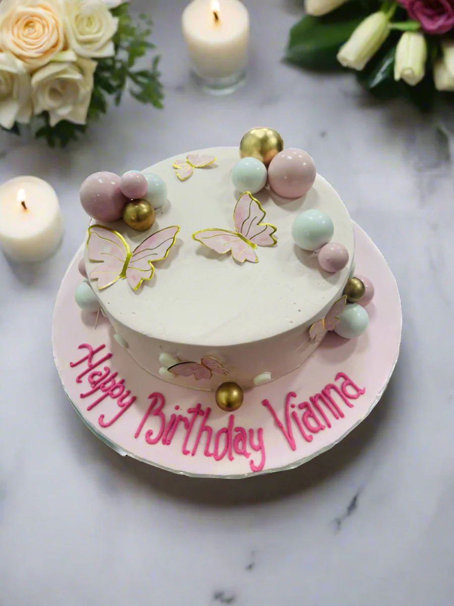 Vianna Pink Butterfly Cake - Image 4