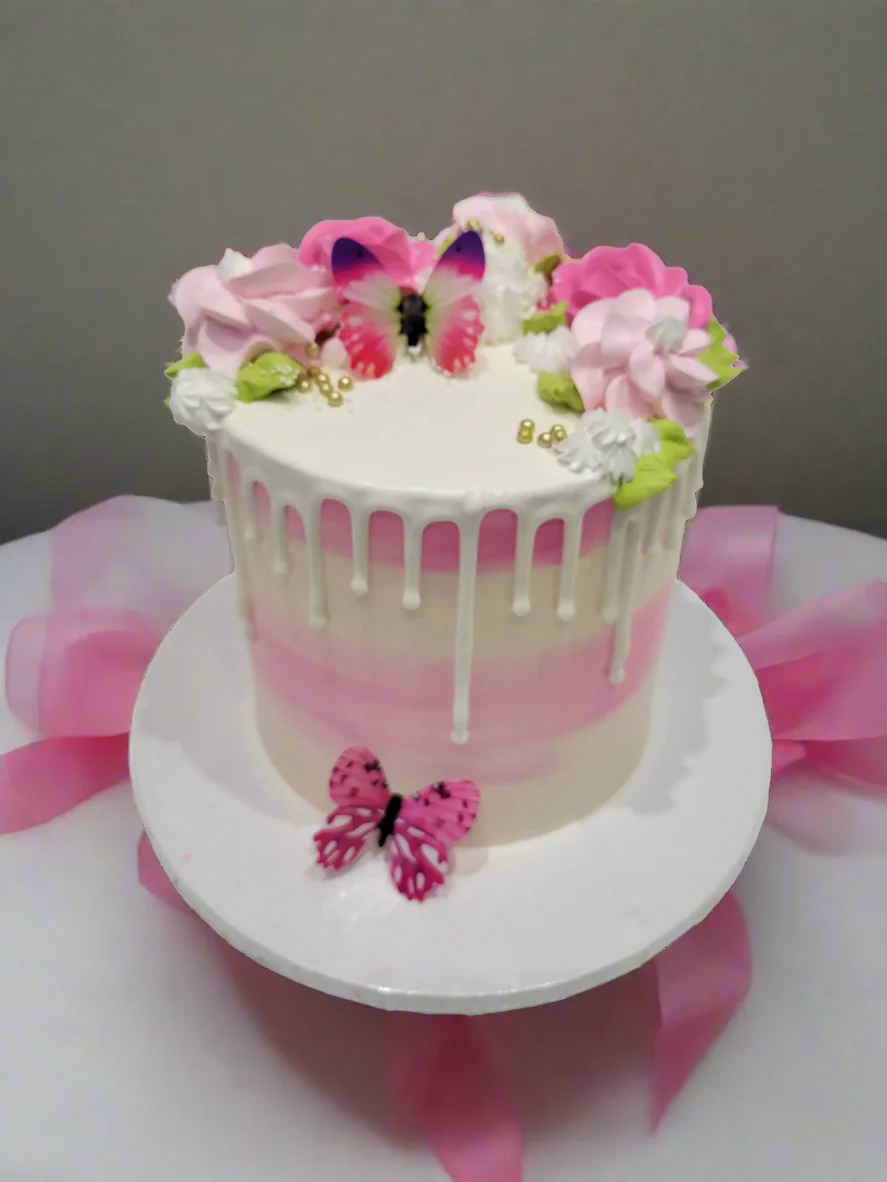 Vidhi Butterfly Birthday Cake - Image 2