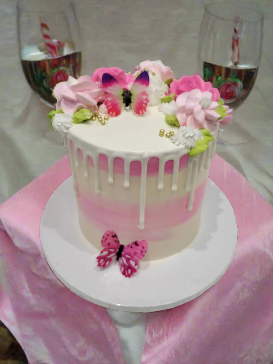 Vidhi Butterfly Birthday Cake - Image 3