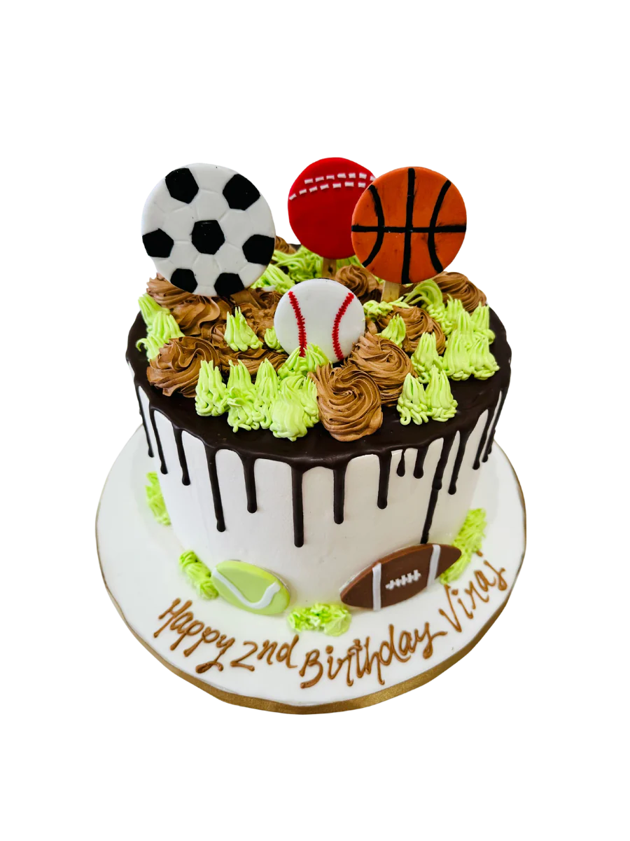 Viraj Sports Balls Cream Cake