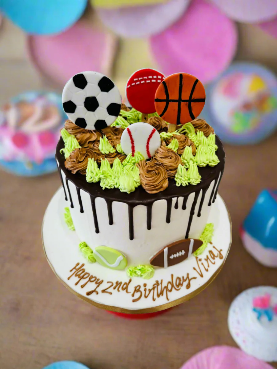 Viraj Sports Balls Cream Cake - Image 4