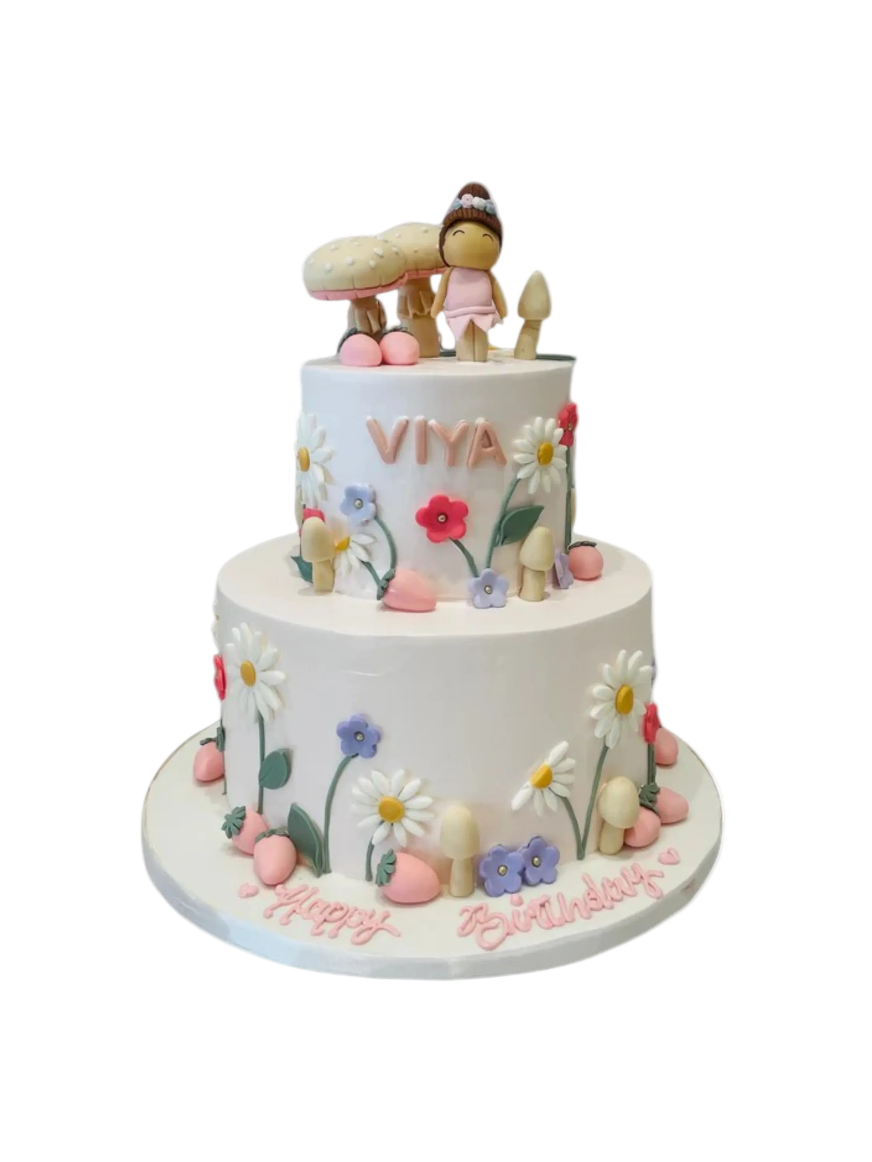 Viya Garden Floral Cream Cake